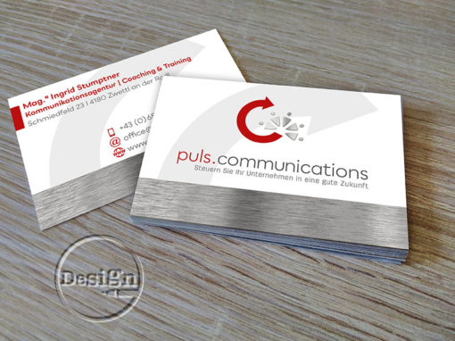 Puls Communications: Logo, Visitenkarten