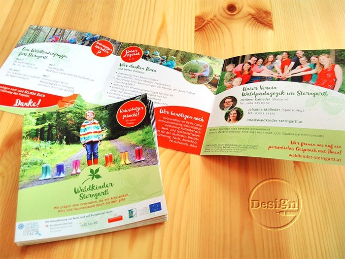 Grafikdesign für Waldkindergarten Sterngartl - von designerladen.at